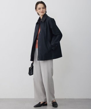 ICB L 【配色襟取り外し可能】ライトモールスキン キルトライナー付きバーンジャケット ネイビー