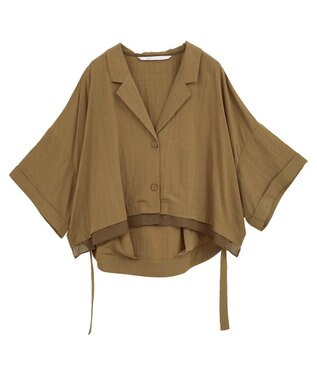 YECCA VECCA 【接触冷感】クロップドデザインジャケット② Camel