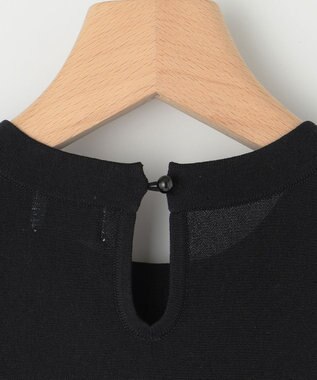 組曲 【WEB限定カラーあり】バックフレアニットTシャツ ブラック系