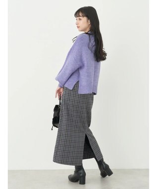 earth music&ecology チェックナロースカート Check Gray