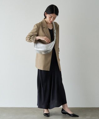 russet ソフトレザーラウンドショルダーバッグ【シルバー】(CE-1470-WEB) Silver