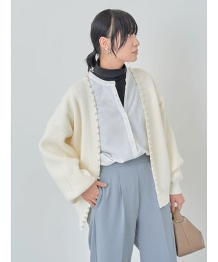 Green Parks ・ＥＬＥＮＣＡＲＥ　ＤＵＥパールトッパーカーディガン Ivory