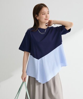 Green Parks 華やぎカットソー（アシメヘム） Off White