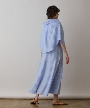 GRACE CONTINENTAL ストライプシャツワンピース ブルー