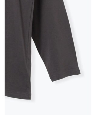 Te chichi 箔プリントロングTシャツ チャコールグレー