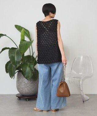 AMERICAN HOLIC Ｖネックシャギーベスト Black