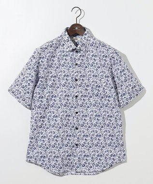 JOSEPH ABBOUD 【サスティナブル】コットンリヨセルリネンフラワープリント シャツ