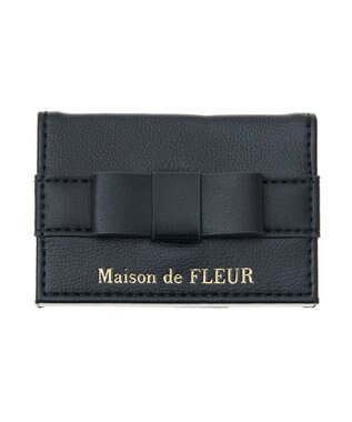 Maison de FLEUR オペラリボンカードケース Black