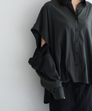 YECCA VECCA マルチwayオーバーシャツ Dark Gray