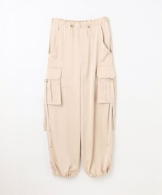 GRACE CONTINENTAL サテンカーゴパンツ ベージュ