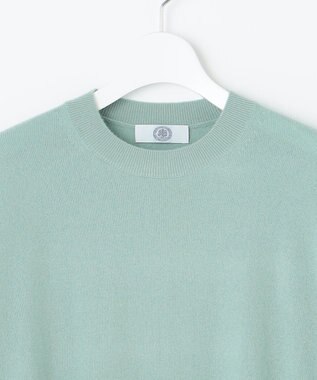 J.PRESS LADIES 【洗える】CASHMERE BLEND クルーネック ニット ライトグリーン系