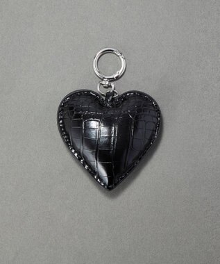 Phoebe ハートレザーバッグチャーム　ブラック ブラック