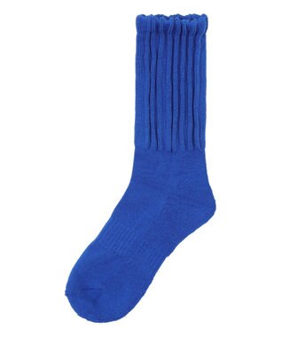 WEGO サポート付きボリューム無地リブソックス ブルー