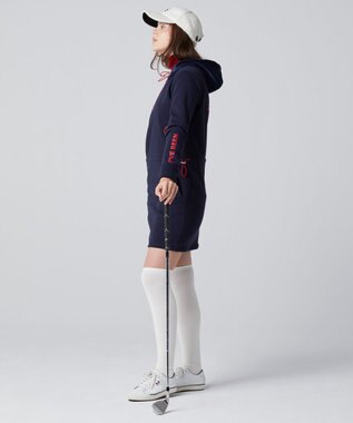 PW CIRCULUS 【WOMEN】ハーフジップ フーディ ワンピース ネイビー系