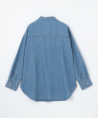 ANY 【洗濯機可】パールボタンデニムシャツ インディゴ