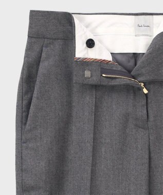 Paul Smith カシミアブレンド フランネル テーパードパンツ グレー