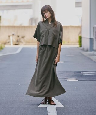 uncrave ドライタッチトロ ドルマンシャツ トープ