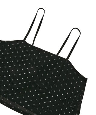 YECCA VECCA グリッタードットベロアオーバーキャミ Black