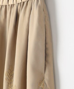 自由区 【洗える】フローティングエンブロイダリー スカート ベージュ