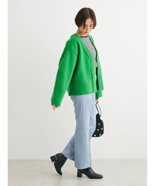 Green Parks ・Ｐｅｔｉｔ　Ｆｌｅｕｒ　スエードライクセミフレアパンツ Blue