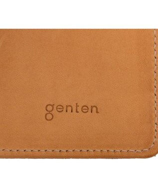genten カットワーク 二つ折り財布 ヌメベージュ