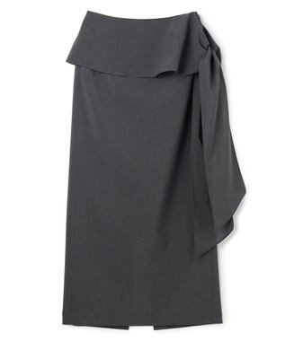 BEIGE， 【イージーケア・セットアップ対応】BATEAU / サイドディテール Iラインスカート Charcoal