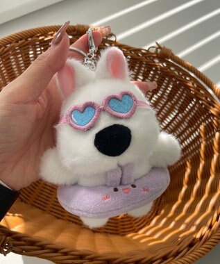 WEGO バカンスわんこぬいぐるみキーホルダー パープル