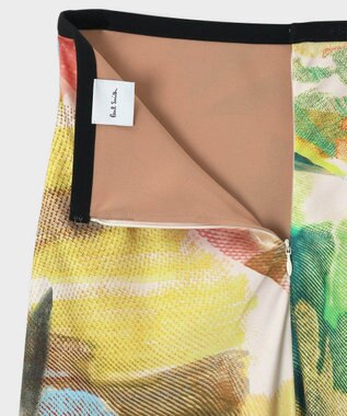 Paul Smith 【洗える】Fabric Floral Collageスカート オレンジ