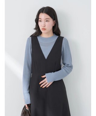 earth music&ecology シアーリブニットプルオーバー Sax