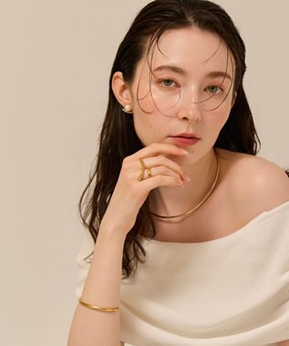 Phoebe 〈金属アレルギー対応〉2wayドロップラインパールバックキャッチピアス　ゴールド/ニッケルフリー ゴールド