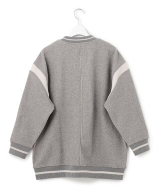 J.PRESS YORK STREET 【WOMEN】NEEDLE JERSEY オーバーサイズスタジャン ライトグレー系