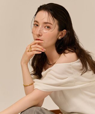 Phoebe 〈金属アレルギー対応〉2wayドロップラインパールバックキャッチピアス　ゴールド/ニッケルフリー ゴールド