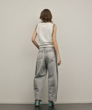 GRACE CONTINENTAL フラワープリントニットトップ ホワイト