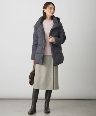 J.PRESS LADIES L WOOL BLEND AIR ハイネック ニット ピンク系