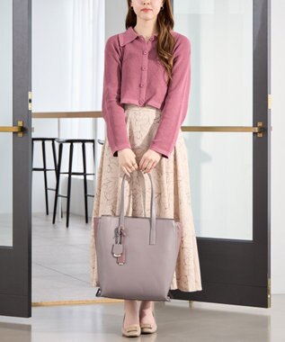 ACE BAGS & LUGGAGE Jewelna Rose OLバッグ・セレム  縦型トートバッグ A4サイズ 16190 ジュエルナローズ cs モーヴグレー