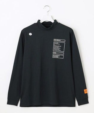 PW CIRCULUS 【吸水速乾 / UV遮蔽率99.5% UVカット / ストレッチ】【MEN】ロングスリーブモックT ゴルフ ブラック系