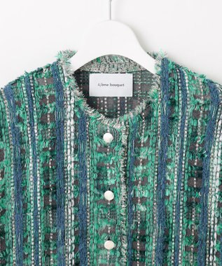 自由区 【カトリエムブーケ】Melange de couleurs カラーミックスカーディガン ブルーグレー系