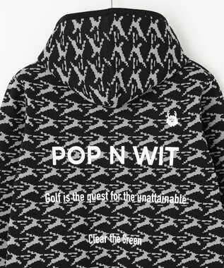 PW CIRCULUS 【イージーケア/軽量】【WOMEN】 MOFUモチーフ ニットフーディ ブラック系