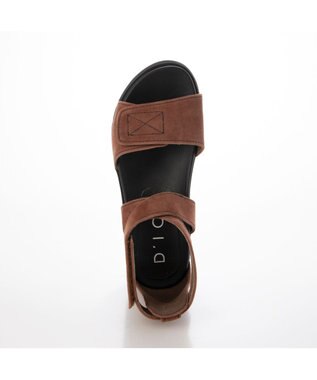 MODE ET JACOMO <D'ICI>クロスアンクルストラップスポーツサンダル ブラウンスエード