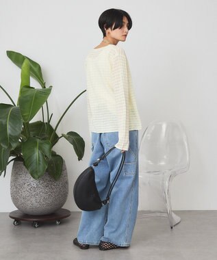 AMERICAN HOLIC シアーチェックカーディガン Yellow