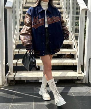 WEGO メルトンワッペンスタジャン ネイビー