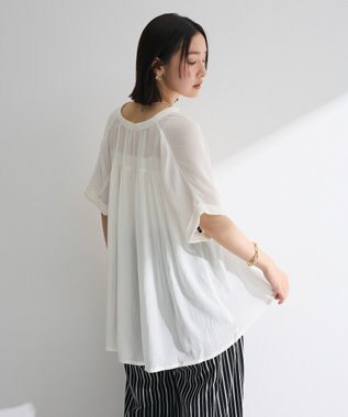 Green Parks Ｉ　レーヨンクレープブラウス Black