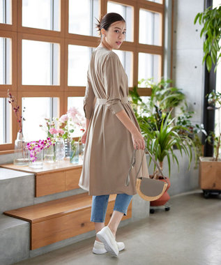 Tiaclasse L 【3way】ピンタックシャツワンピース ベージュ