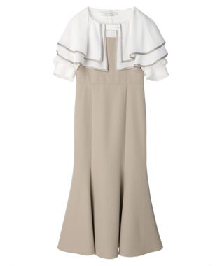 earth music&ecology パイピング衿付きドッキングワンピース Black