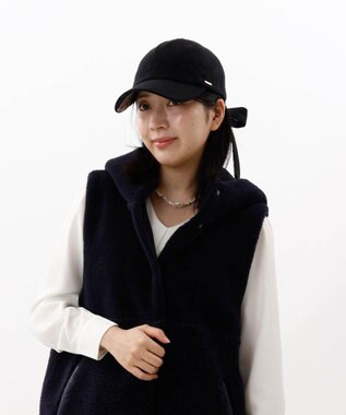 AURORA 【 Beaurance （ビューランス）】リボンスカーフキャップ ブラック