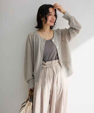 Green Parks 機能付テレコリブタンクトップ Gray