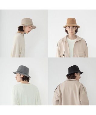 林八百吉商店 Jin no beat shi te cassie　ツバ広マニッシュバスクセラー ブラック