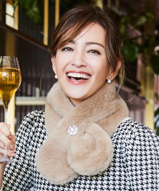 TOCCA MINI BIJOUX FUR TIPPET ティペット ベージュ系