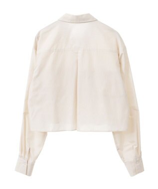 earth music&ecology ティアードショートシャツ Stripe Beige