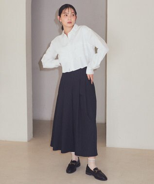 earth music&ecology ティアードショートシャツ Off White